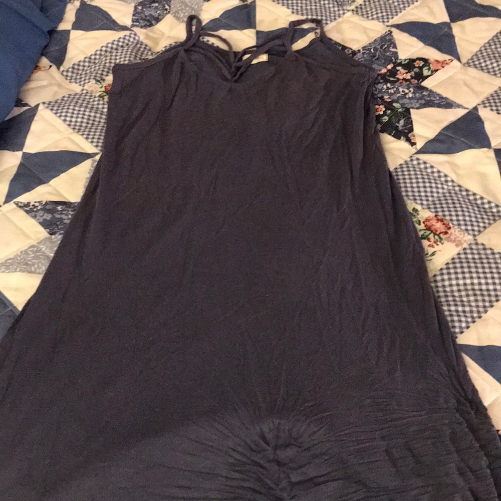 Marine blue mid line comfy dress